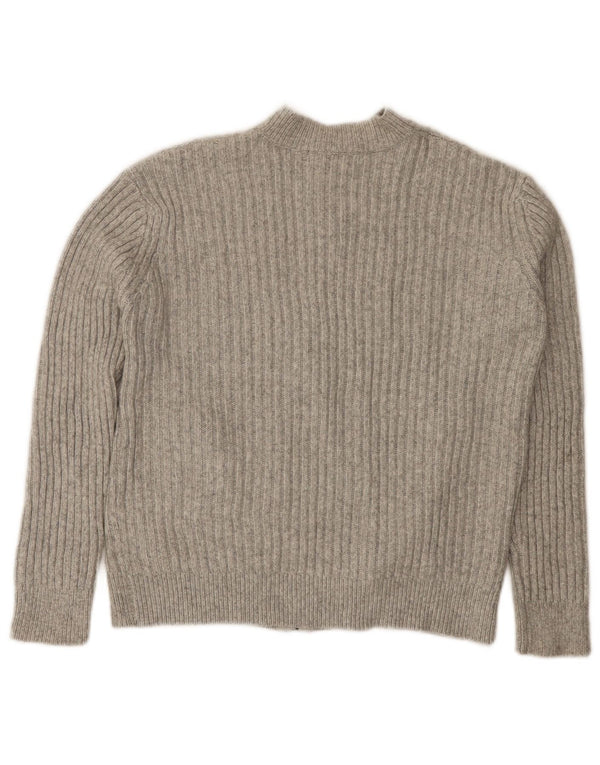 Maglione cardigan da donna Marks & Spencer UK 10 piccolo poliestere grigio