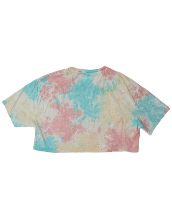 TOMMY HILFIGER T-shirt grafica da donna Top UK 18 XL Tie Dye multicolore