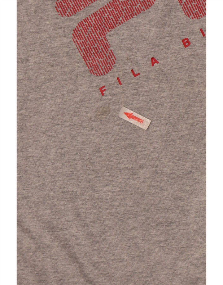 T-shirt grafica da uomo Fila Top grigio medio