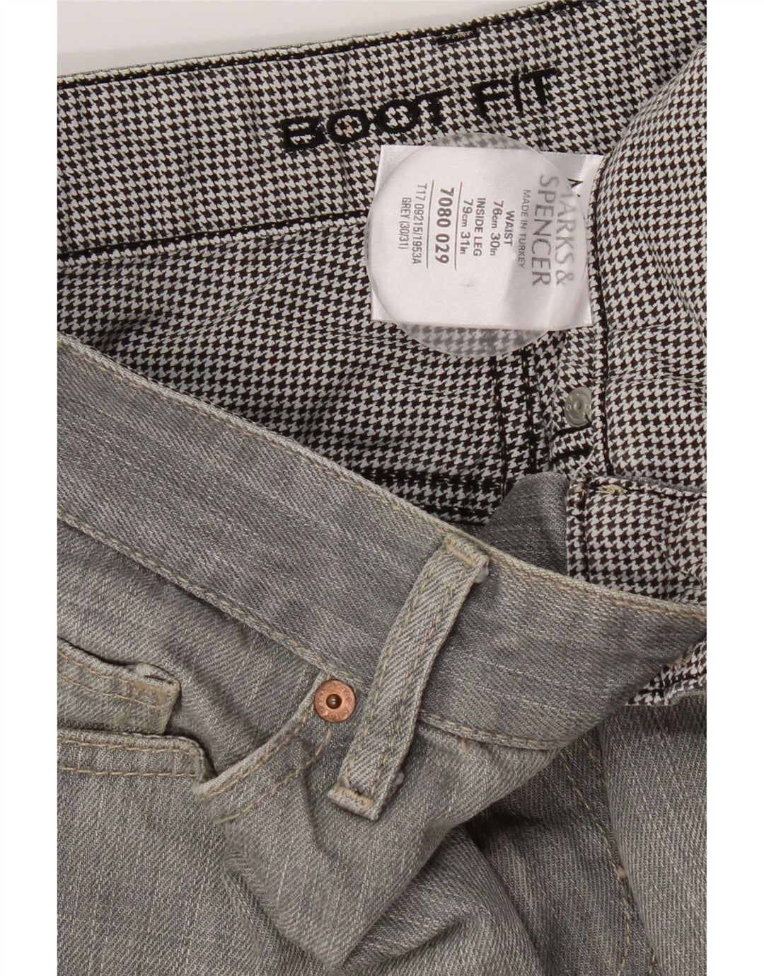 Jeans Bootcut da uomo Marks & Spencer W30 L26 cotone grigio