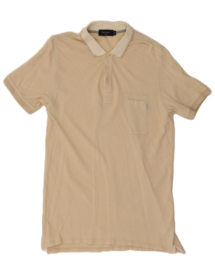 PAUL SMITH Mens Polo Shirt Medium Beige Cotton Vintage Paul Smith and Second-Hand Paul Smith from Messina Hembry 