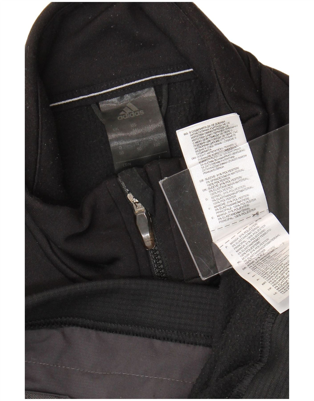 Giacca da tuta da uomo Adidas UK 40/42 Medium Nero Poliestere