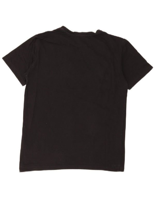 Trussardi Boys Graphic T-Shirt Top 15-16 Years Black Cotton