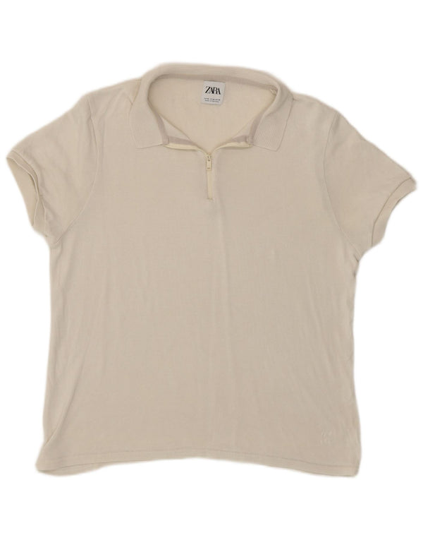 Polo Zara da donna UK 12 beige medio