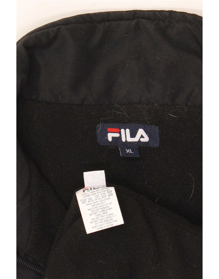 Giacca a vento pullover da uomo Fila UK 42 XL poliestere nero