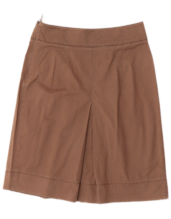 Gonna a trapezio da donna Marella UK 8 piccola W27 cotone marrone
