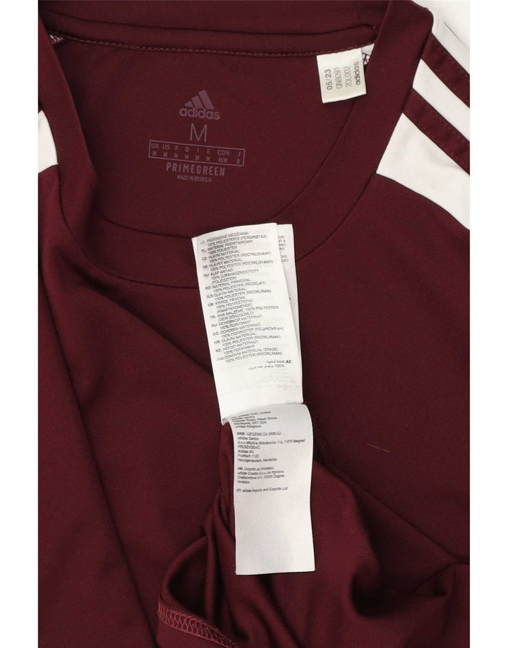 T-shirt Adidas Aeroready da uomo Top in poliestere bordeaux medio
