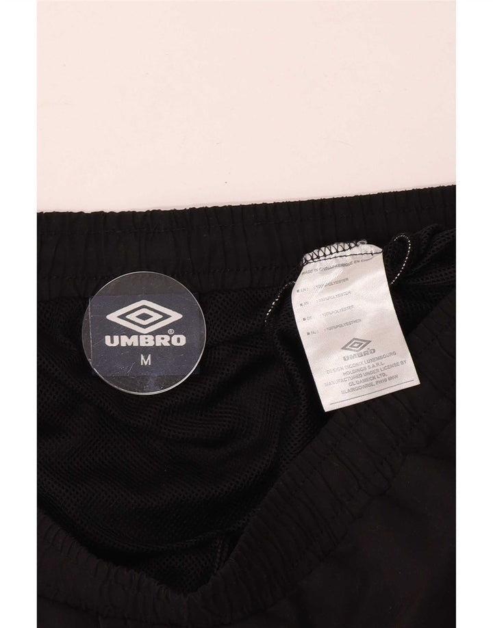Pantaloncini sportivi grafici da uomo Umbro, poliestere color block medio nero