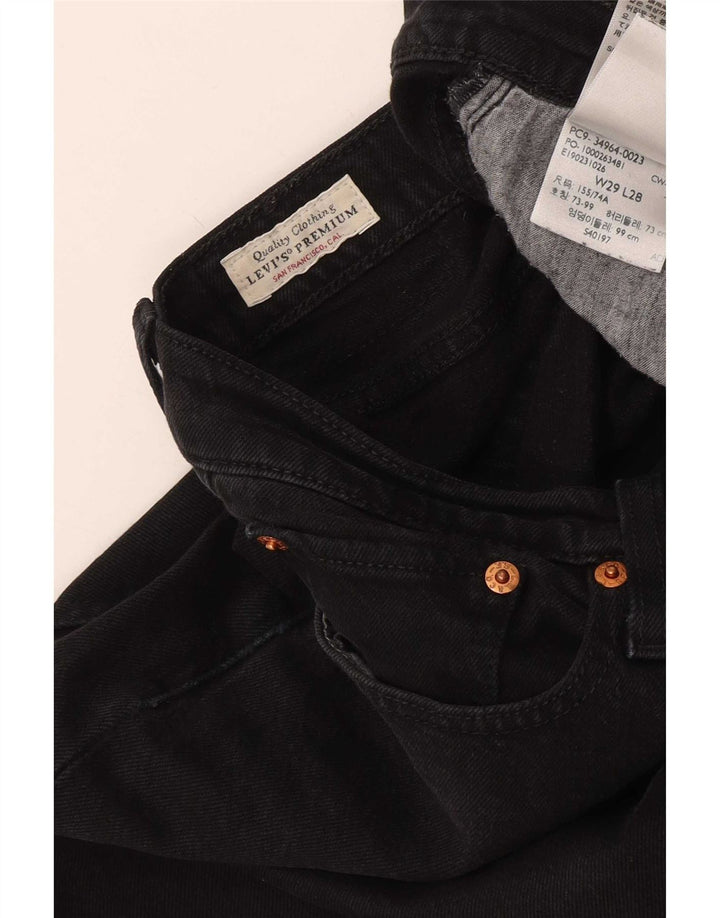 Jeans dritti Wedgie da donna Levi's W29 L28 cotone nero