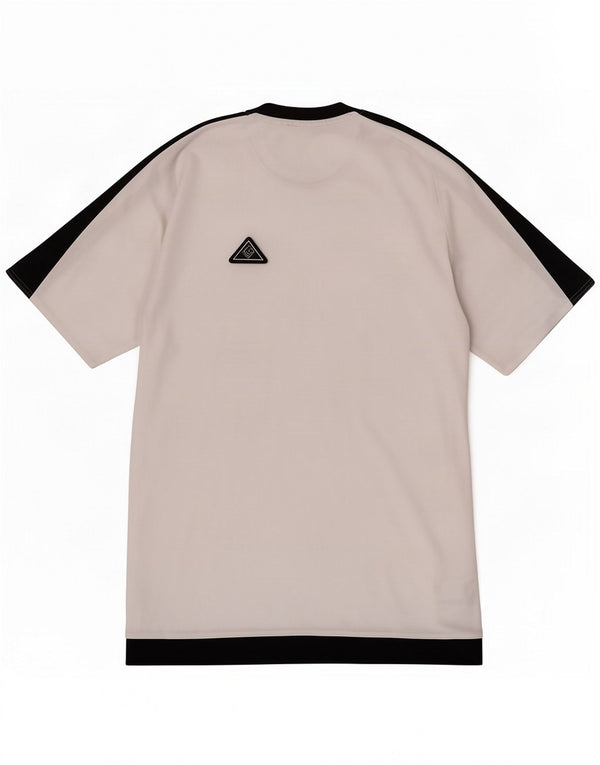 T-shirt Adidas Climalite da uomo, piccola, in poliestere color block bianco