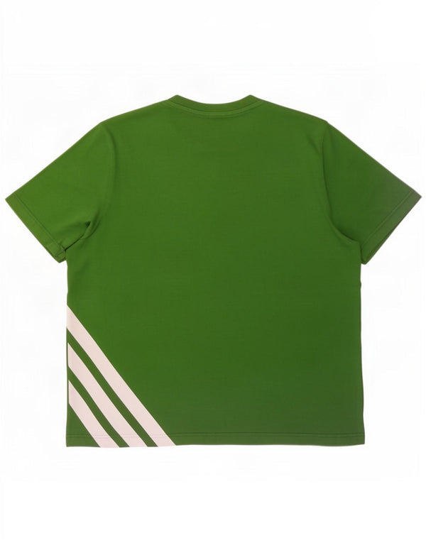 T-shirt grafica da uomo Adidas Top 2XL cotone verde