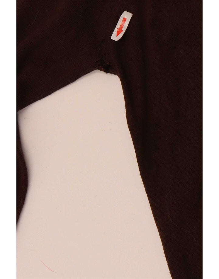 Maglione cardigan da donna Zara UK 12 cotone marrone medio