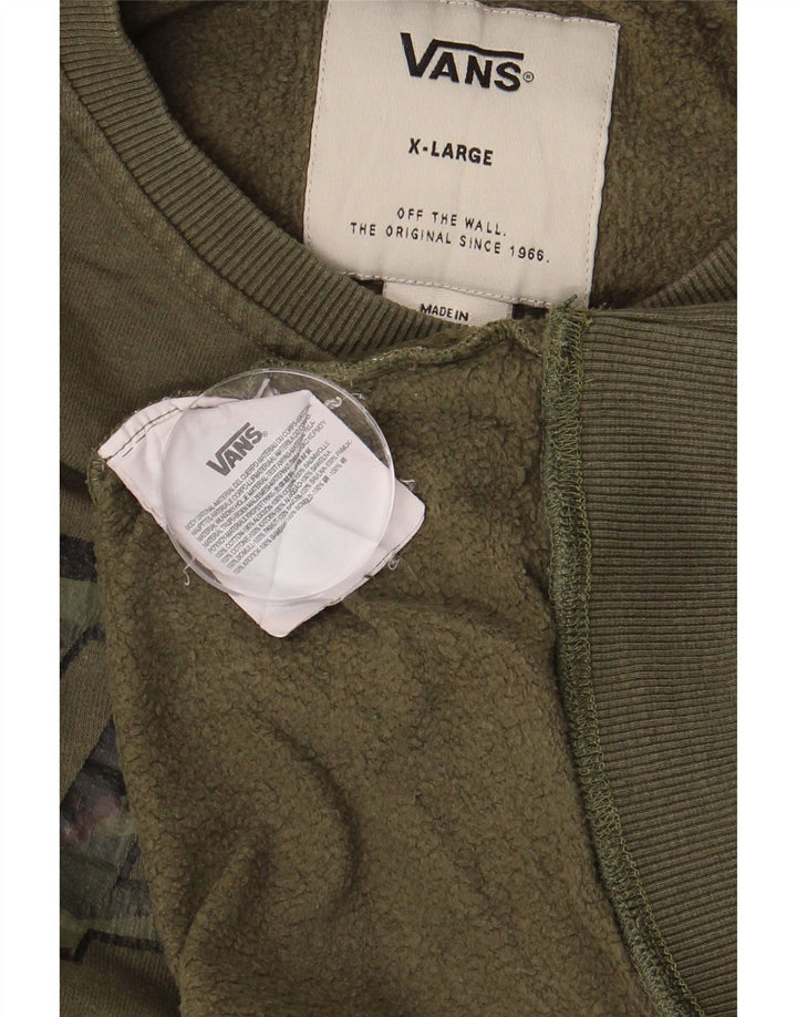 Felpa grafica da uomo VANS maglione XL cotone kaki