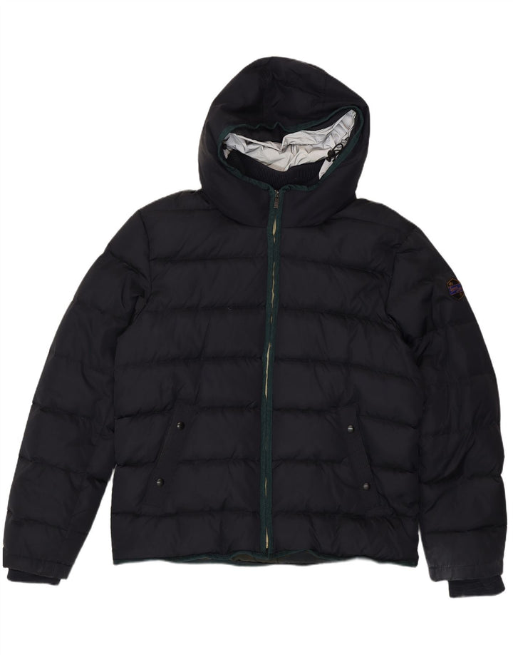 Giacca imbottita con cappuccio da uomo Scotch & Soda UK 42 XL poliestere blu navy