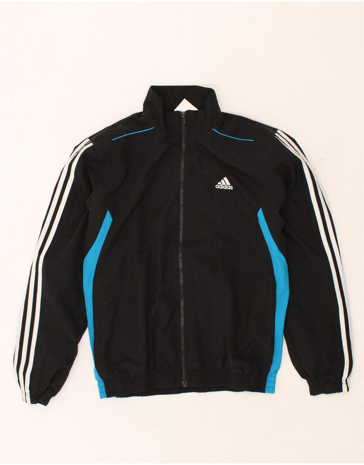 ADIDAS Giacca da ginnastica da uomo con grafica, piccola, in poliestere color block nero
