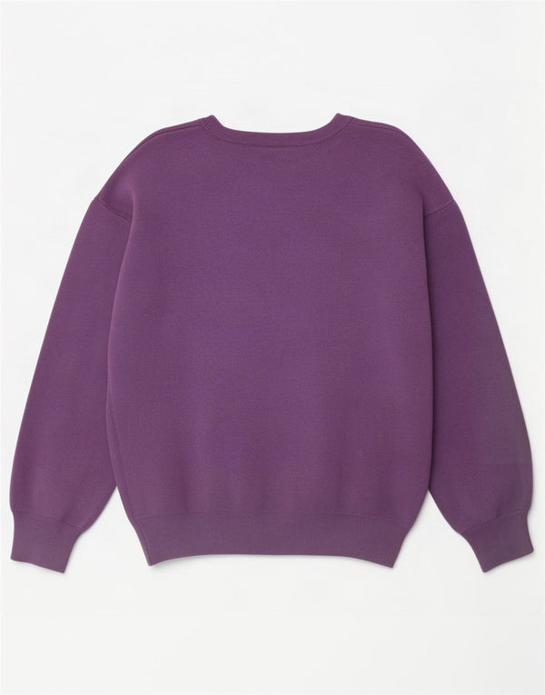 Maglione Guess per ragazze con scollo a barca con grafica 15-16 anni in viscosa viola