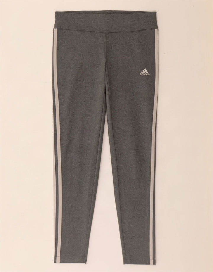 Leggings Adidas Climalite da donna UK 8/10 Piccolo poliestere grigio