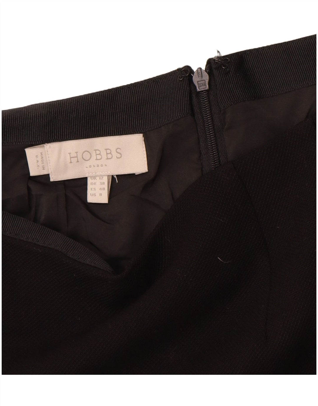 Gonna a tubino da donna HOBBS UK 12 media W30 poliestere nero