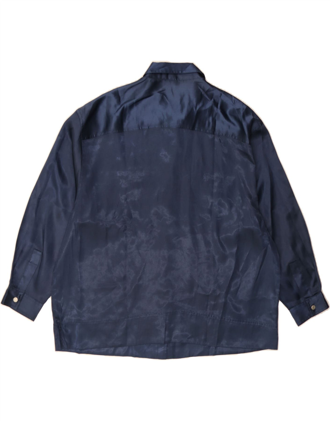 VINTAGE Womens Shirt Blouse UK 20 2XL Navy Blue Vintage Vintage and Second-Hand Vintage from Messina Hembry 