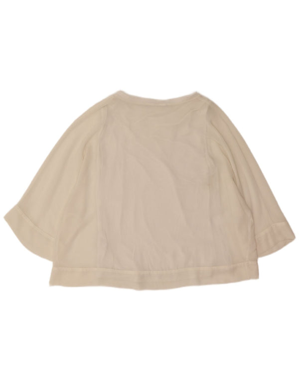 Blusa oversize da donna Zara Top UK 14 Poliestere bianco medio