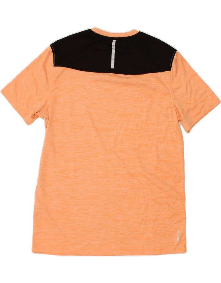 EDDIE BAUER Mens T-Shirt Top Medium Orange Colourblock Polyester Vintage Eddie Bauer and Second-Hand Eddie Bauer from Messina Hembry 