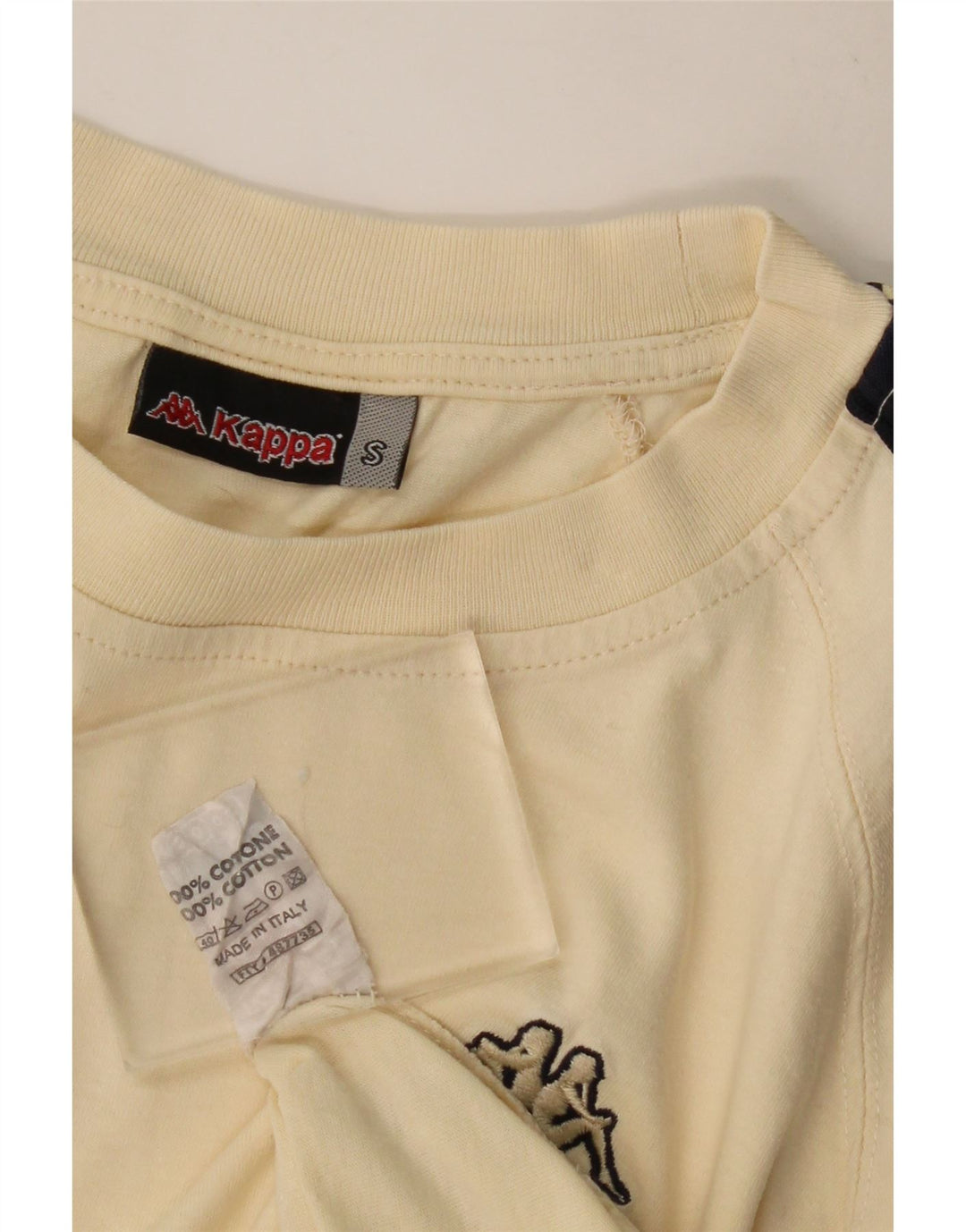 T-shirt grafica da uomo KAPPA Top piccola in cotone color block beige