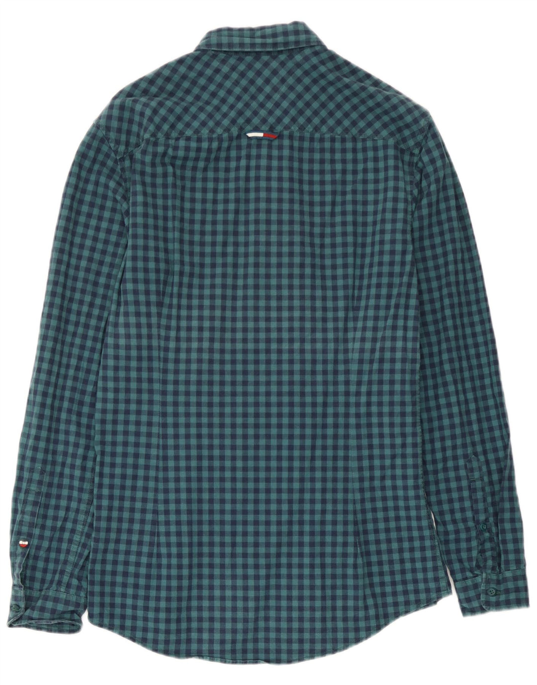 Camicia slim fit da uomo Tommy Hilfiger piccola in cotone a quadretti blu navy
