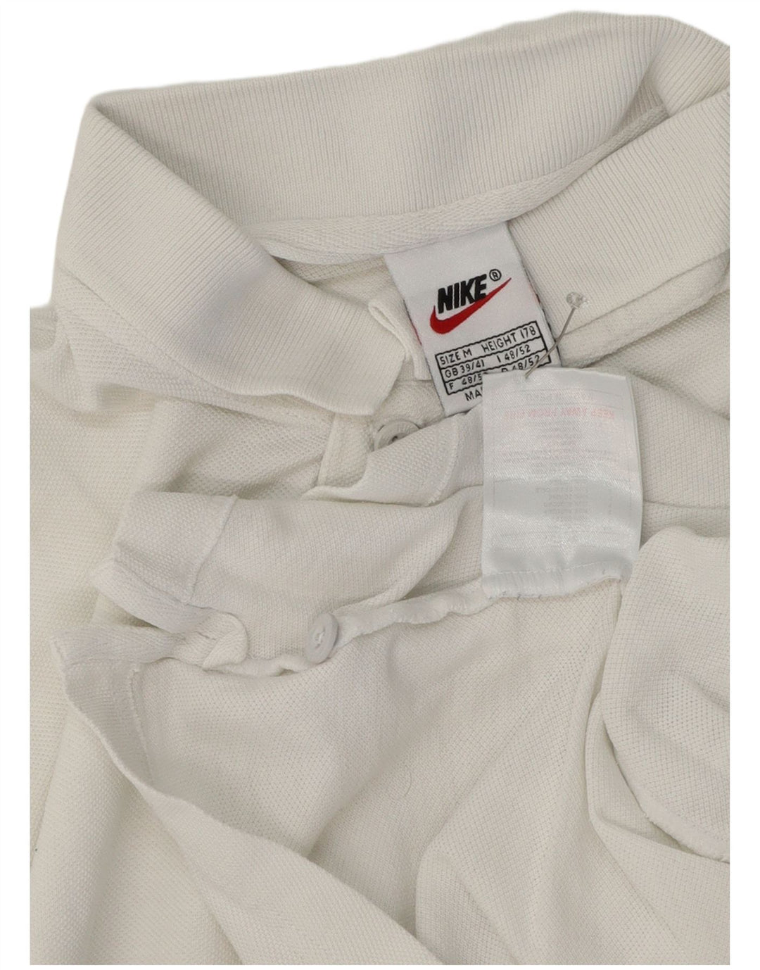 Polo Nike da uomo in cotone bianco medio