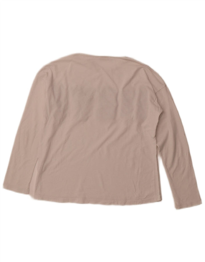 Top grafico per bambina ZARA manica lunga 9-10 anni cotone bianco