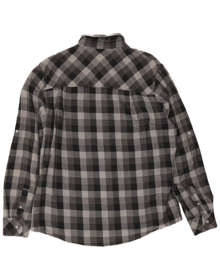 Camicia di flanella da uomo Cherokee 2XL Cotone a quadri grigio