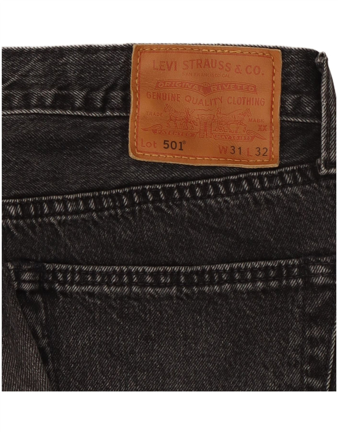 Levi's Uomo 501 Jeans dritti W31 L29 Cotone Nero