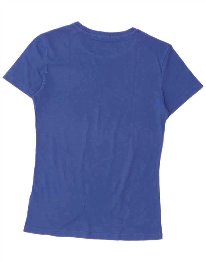 CALVIN KLEIN JEANS T-shirt grafica da donna Top UK 12 Cotone blu medio
