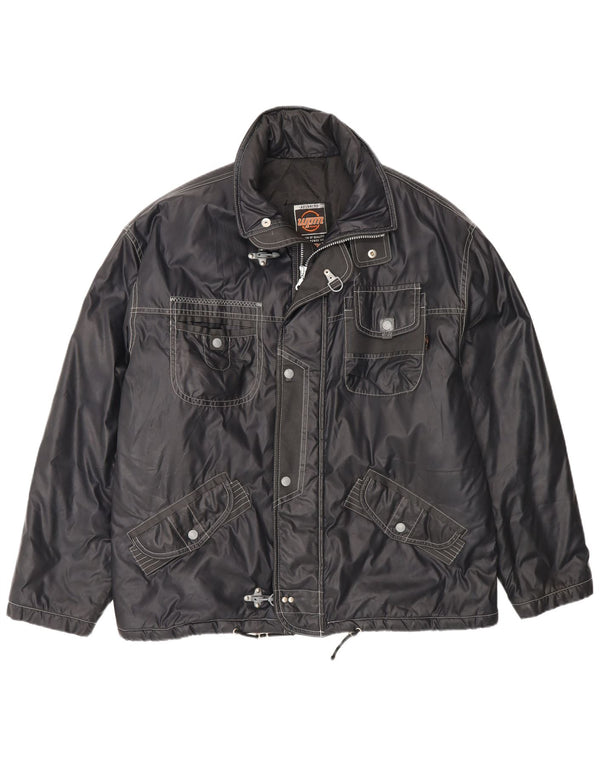 Giacca utilitaria con cappuccio da uomo Wampum UK 42 XL nylon nero