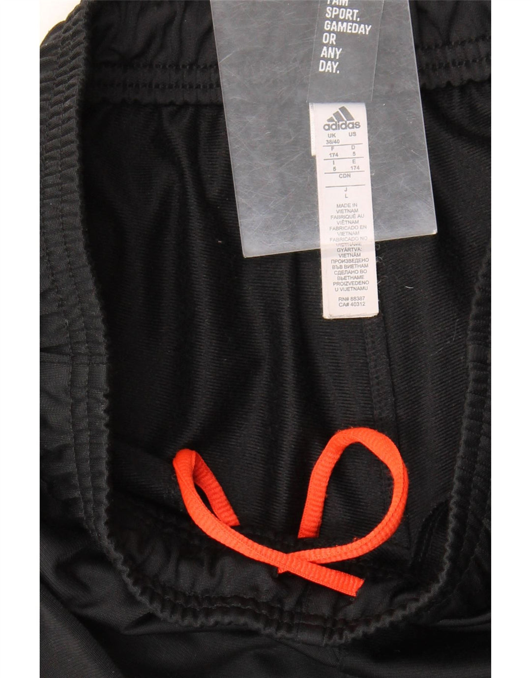 ADIDAS Mens Tracksuit Trousers UK 38/40 Medium  Black Polyester Vintage Adidas and Second-Hand Adidas from Messina Hembry 
