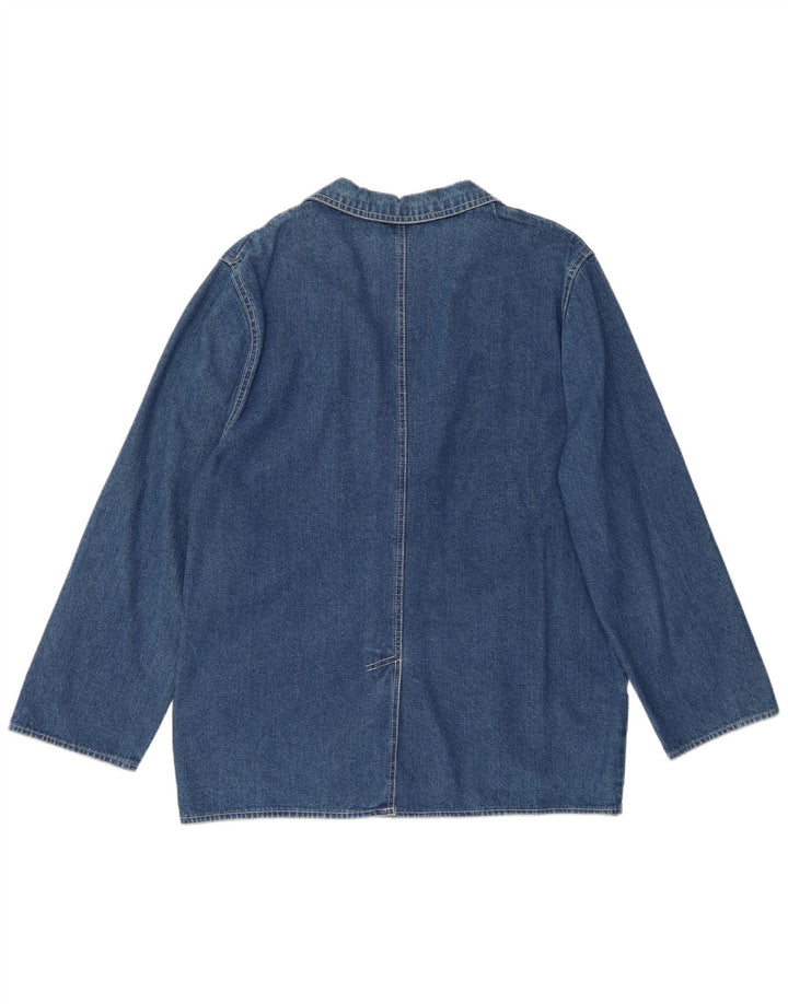 DOLCE VITA Giacca blazer in denim a 2 bottoni da donna UK 14 grande cotone blu