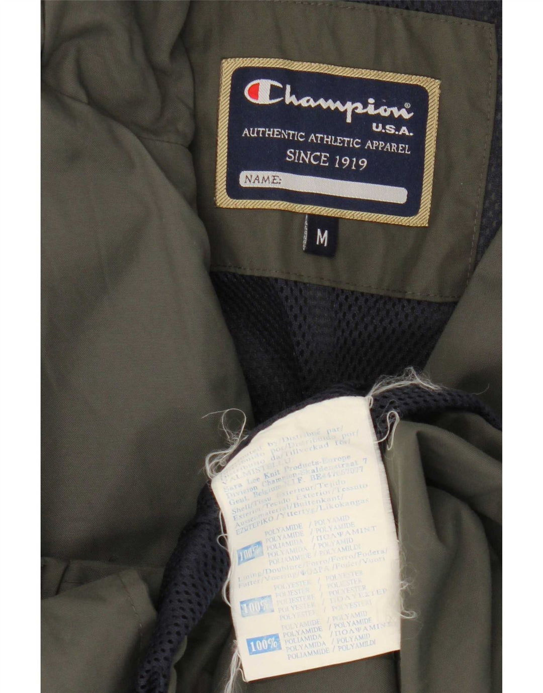 Giacca antipioggia da uomo Champion UK 38 Medium Khaki Poliammide
