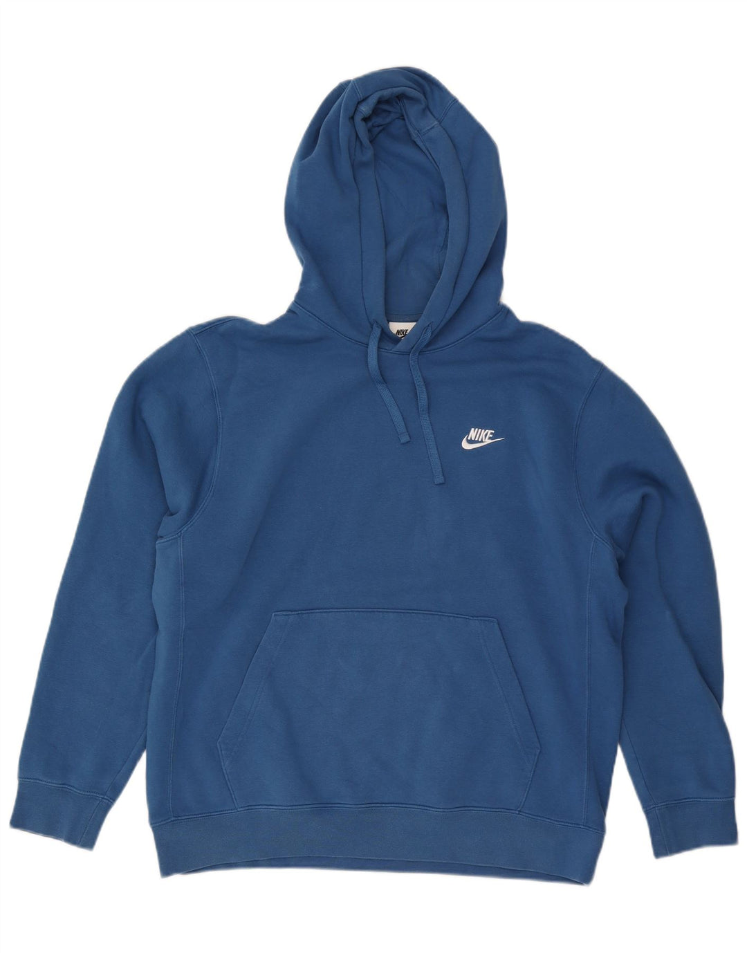 Felpa con cappuccio da uomo Nike Large in cotone blu