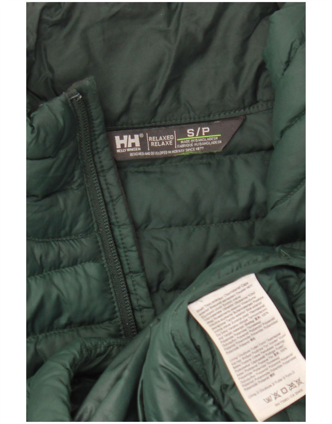 HELLY HANSEN Giacca imbottita dalla vestibilità rilassata da uomo UK 36 Small Verde Poliammide