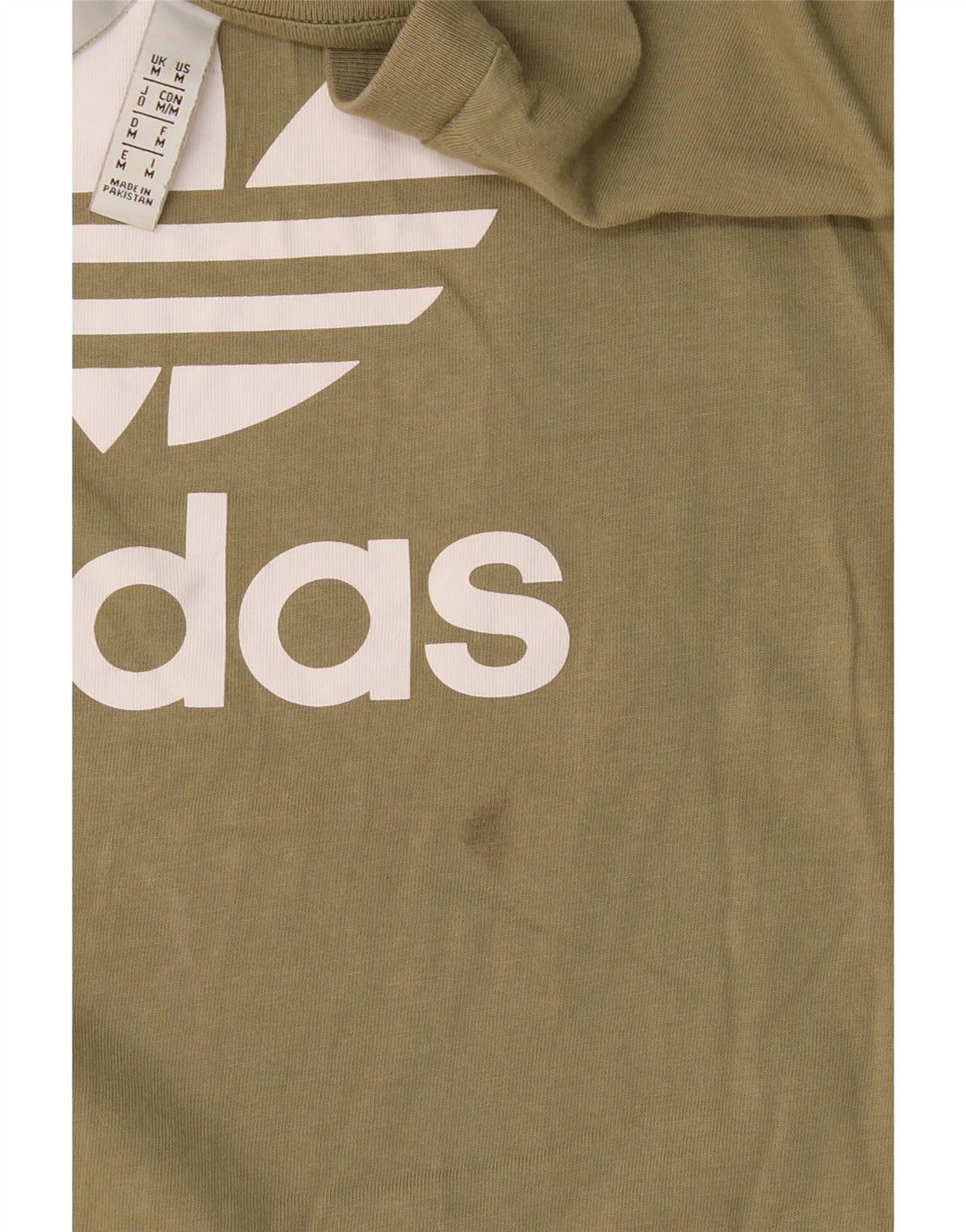 T-shirt grafica da uomo Adidas Top in cotone kaki medio
