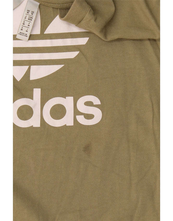 T-shirt grafica da uomo Adidas Top in cotone kaki medio