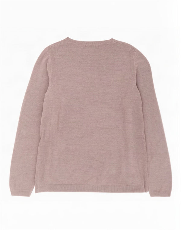 Maglione maglione con scollo a barca da donna Marks & Spencer UK 18 XL acrilico grigio