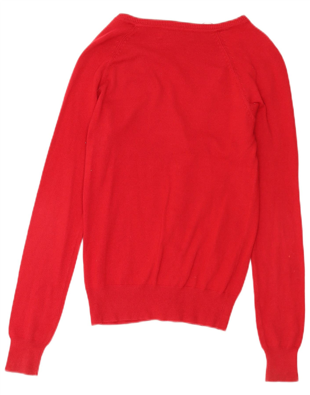 Maglione cardigan da donna Zara UK 10 piccolo cotone rosso
