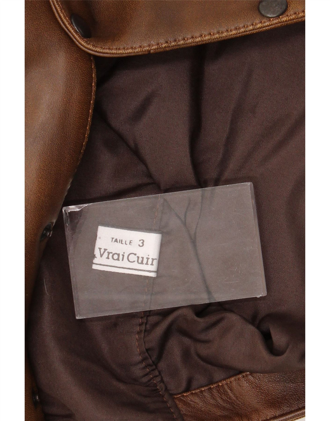 Gilet in pelle da uomo vintage in pelle marrone medio