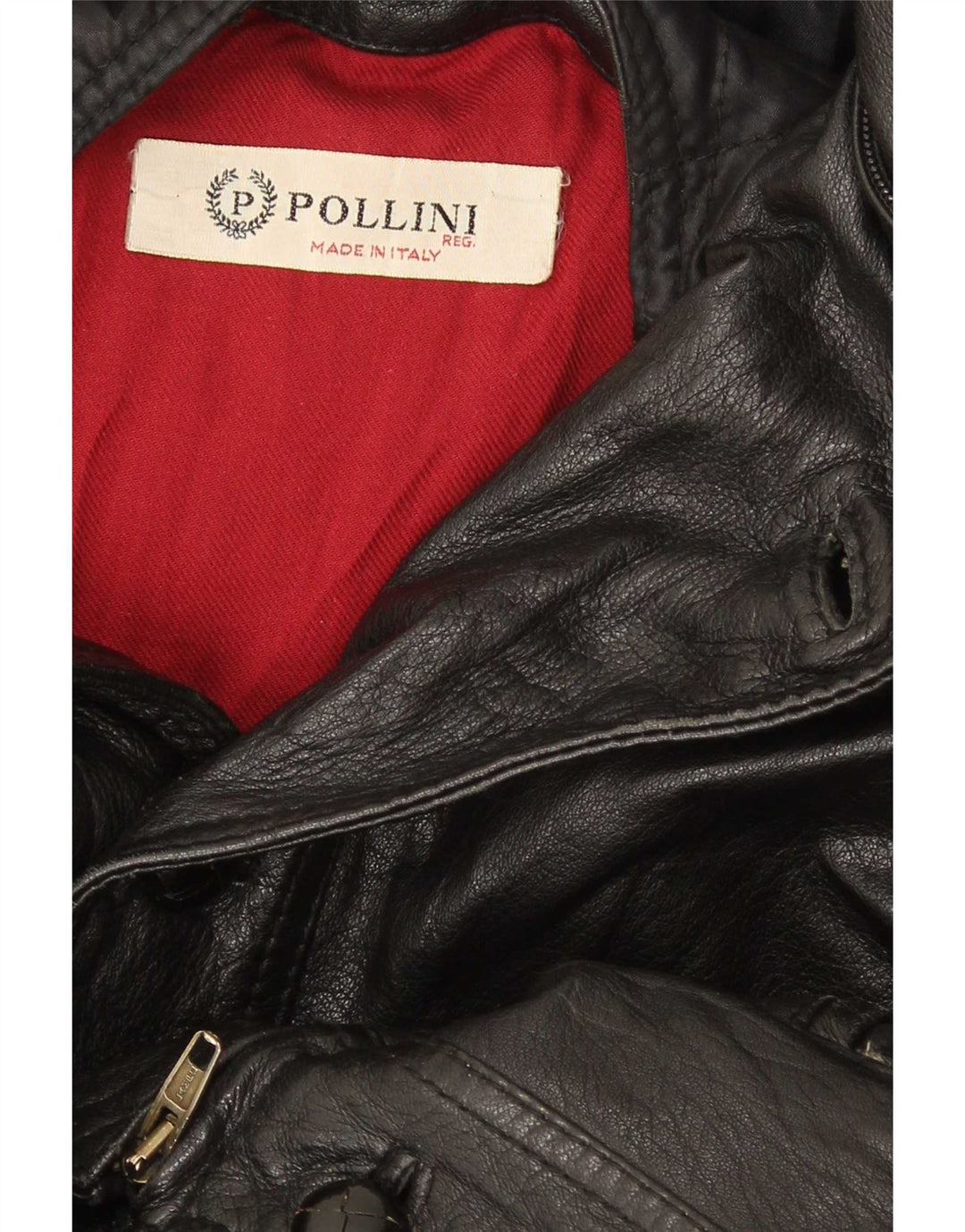 Giacca in pelle da uomo Pollini UK 40 grande nera