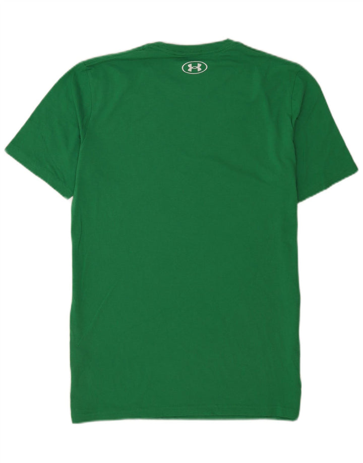 T-shirt grafica da uomo Under Armour Top in cotone verde medio