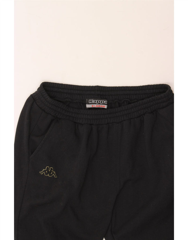 KAPPA Womens Tracksuit Trousers UK 18 XL Black Polyester Vintage Kappa and Second-Hand Kappa from Messina Hembry 