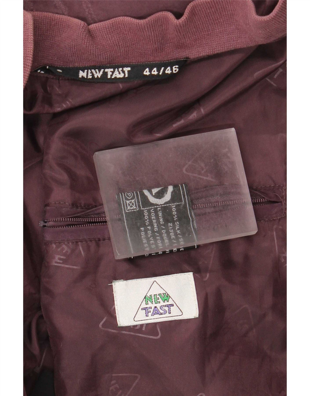 Nuovo giubbotto bomber veloce da uomo C&A EU 44 2XL Borgogna Seta