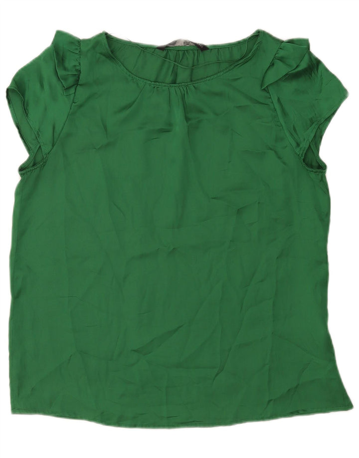 Camicetta da donna Zara Top UK 14 grande poliestere verde