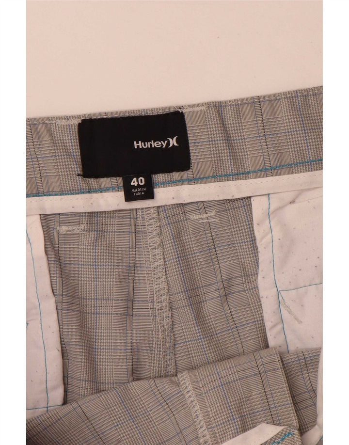 Pantaloncini cargo da uomo Hurley W40 XL Poliestere a quadri grigi