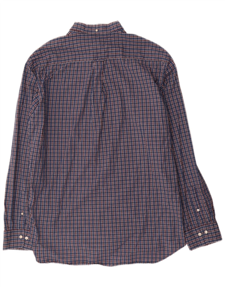 Gant Camicia da uomo vestibilità regolare taglia 47/48 3XL cotone a quadri blu
